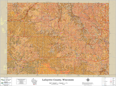 Lafayette County Wisconsin 2025 Soils Wall Map