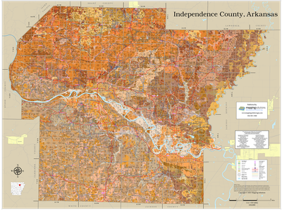 Independence County Arkansas 2026 Soils Wall Map