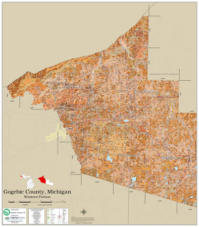 Gogebic County Michigan 2025 Soils Wall Map