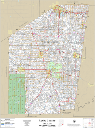 Ripley County Indiana 2025 Wall Map