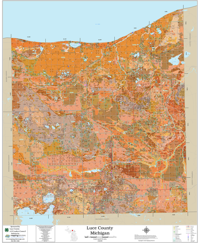 New Luce Map Luce County Michigan 2025 Soils Map | Mapping Solutions