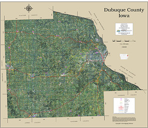 dubuque county map iowa aerial