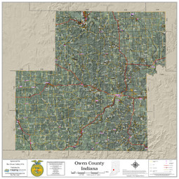 Owen County Indiana Plat Map Owen County Indiana 2018 Aerial Wall Map | Mapping Solutions