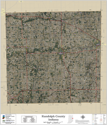 Randolph County Indiana 2025 Aerial Wall Map | Mapping Solutions