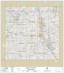 Barron County Wisconsin 2022 Wall Map | Mapping Solutions