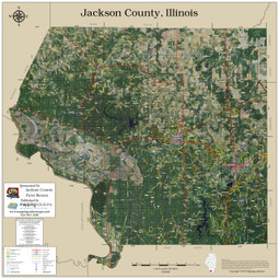 Jackson County Illinois 2018 Aerial Wall Map Mapping Solutions