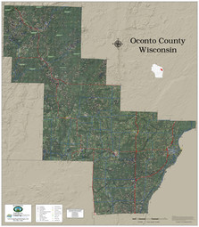 Oconto County Wisconsin 2022 Aerial Wall Map | Mapping Solutions