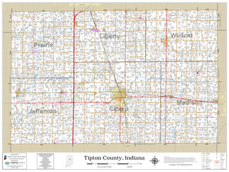 Tipton County Indiana Gis Map Tipton County Indiana 2022 Wall Map | Mapping Solutions