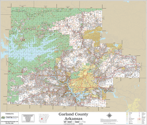 Garland County Arkansas 2024 Wall Map Mapping Solutions