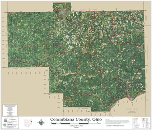 Columbiana County Ohio 2020 Aerial Wall Map | Mapping Solutions