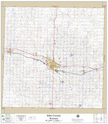 Ellis County Kansas 2020 Wall Map | Mapping Solutions