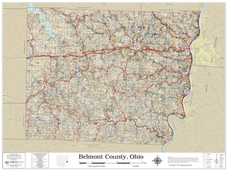 Belmont County Gis Aerial Mapping Belmont County Ohio 2021 Soils Wall Map Mapping Solutions