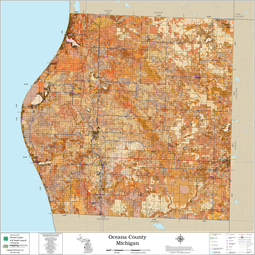 Oceana County Michigan 2026 Soils Wall Map | Mapping Solutions
