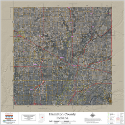 Hamilton County Indiana 2026 Aerial Wall Map | Mapping Solutions