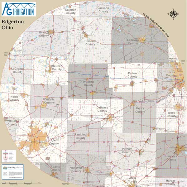 Mapping Solutions Custom Radius Map