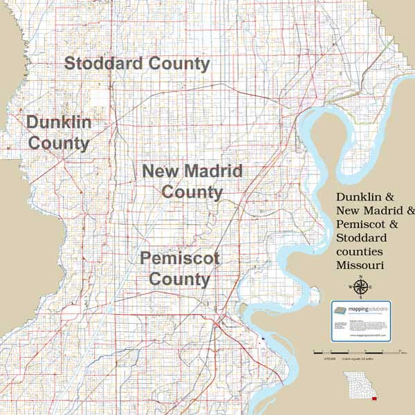 Mapping Solutions Custom Multi-County Map