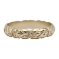 4mm Plumeria Scalloped Edge Ring