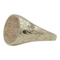 Large Personalized Round Signet Ring