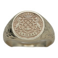 Large Personalized Round Signet Ring
