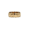 Heritage Scroll Enamel Name Scalloped Edge Ring