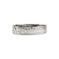 Plain Edge Fancy Scroll Raised Letter Name Sterling Silver Bangle
