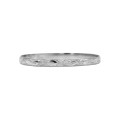 Sterling Silver Plain Edge Plumeria Shining Scroll Enamel Name Bangle