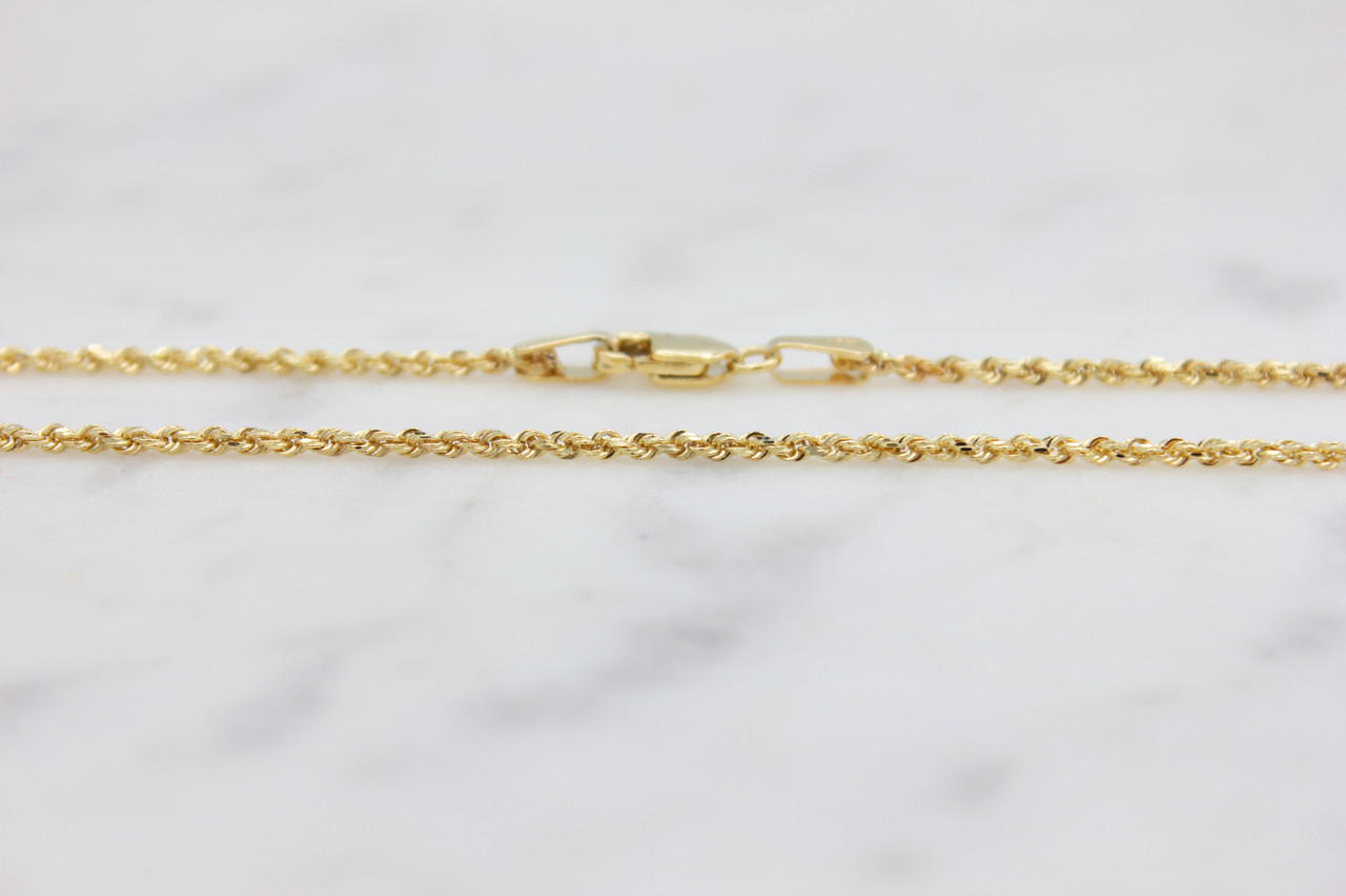 1.5mm Diamond Cut Rope Chain