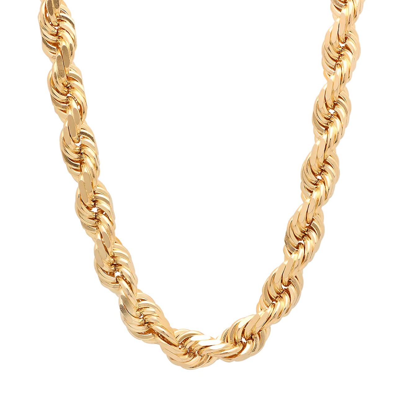 10mm Diamond Cut Rope Chain 24 inch