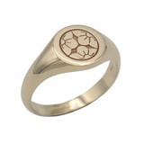 Personalized Round Family Crest Signet Ring