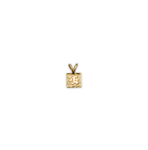 Small Diamond Cut Square Initial Pendant Small Diamond Cut Square Initial Pendant