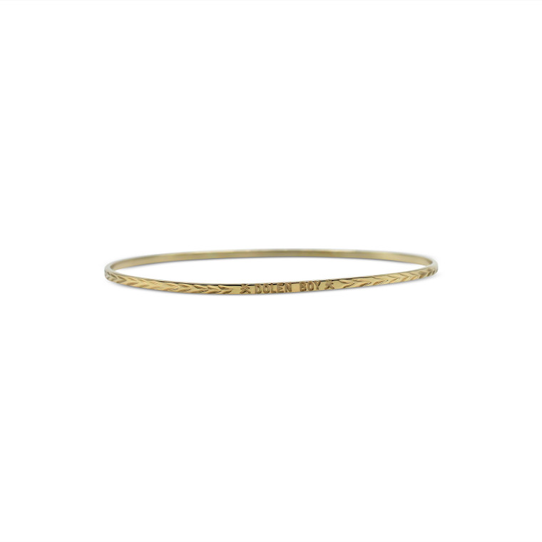 2mm Maile Name Engraving Bangle