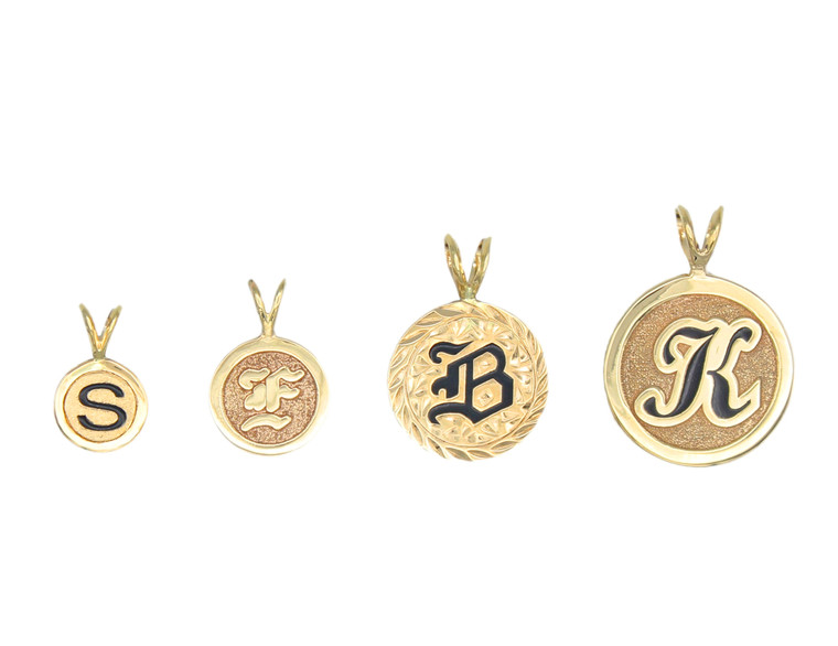 Circle Initial Pendants (S,M,L,XL)