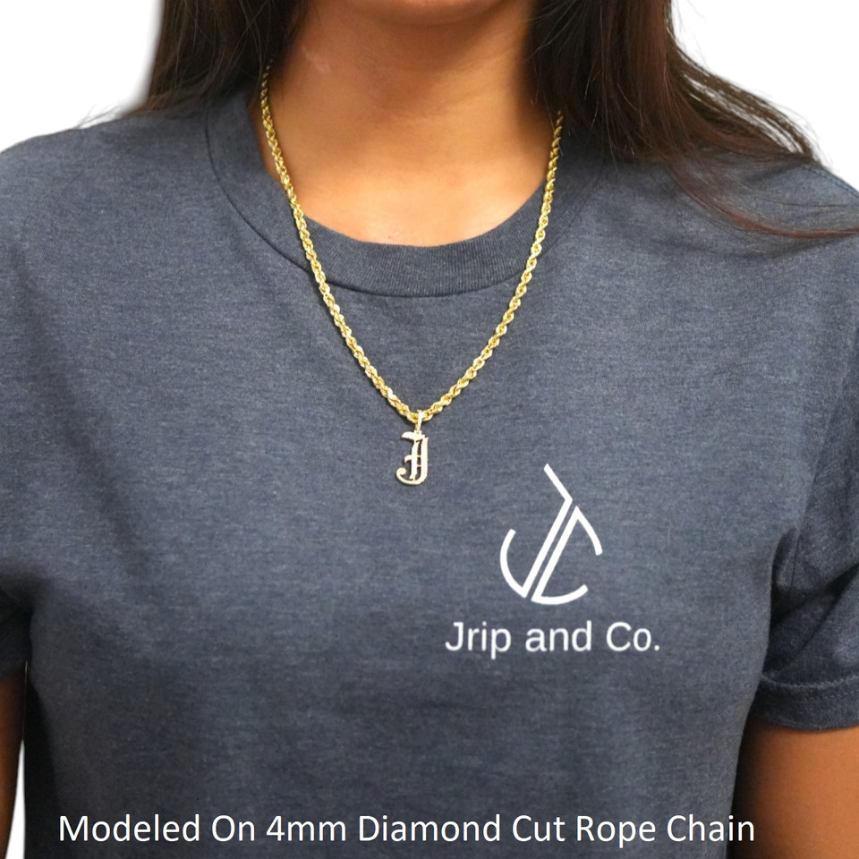 Diamond Old English Initial Pendants (Lab Grown)