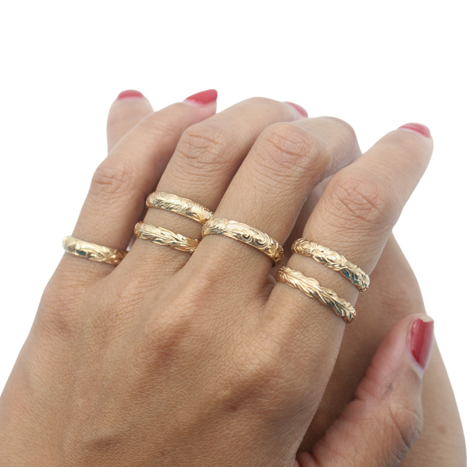 4mm Heritage Scroll Ring