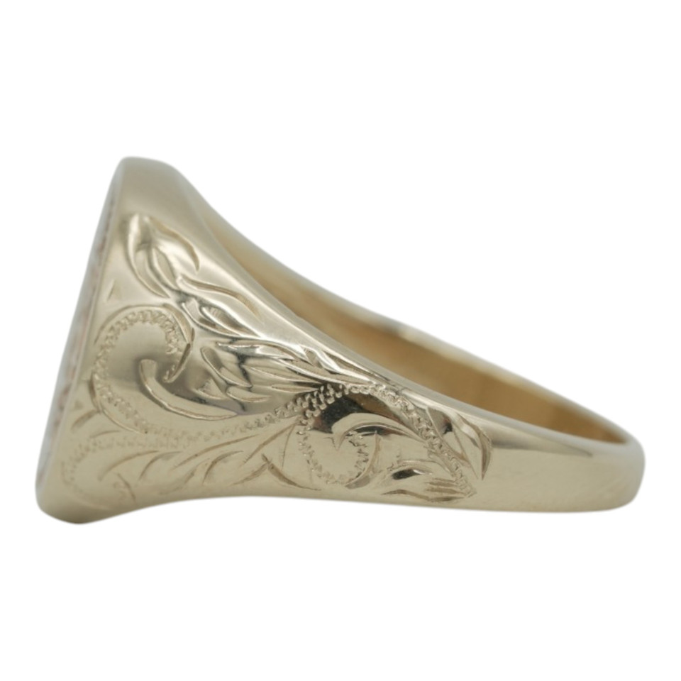 Large Personalized Round Signet Ring