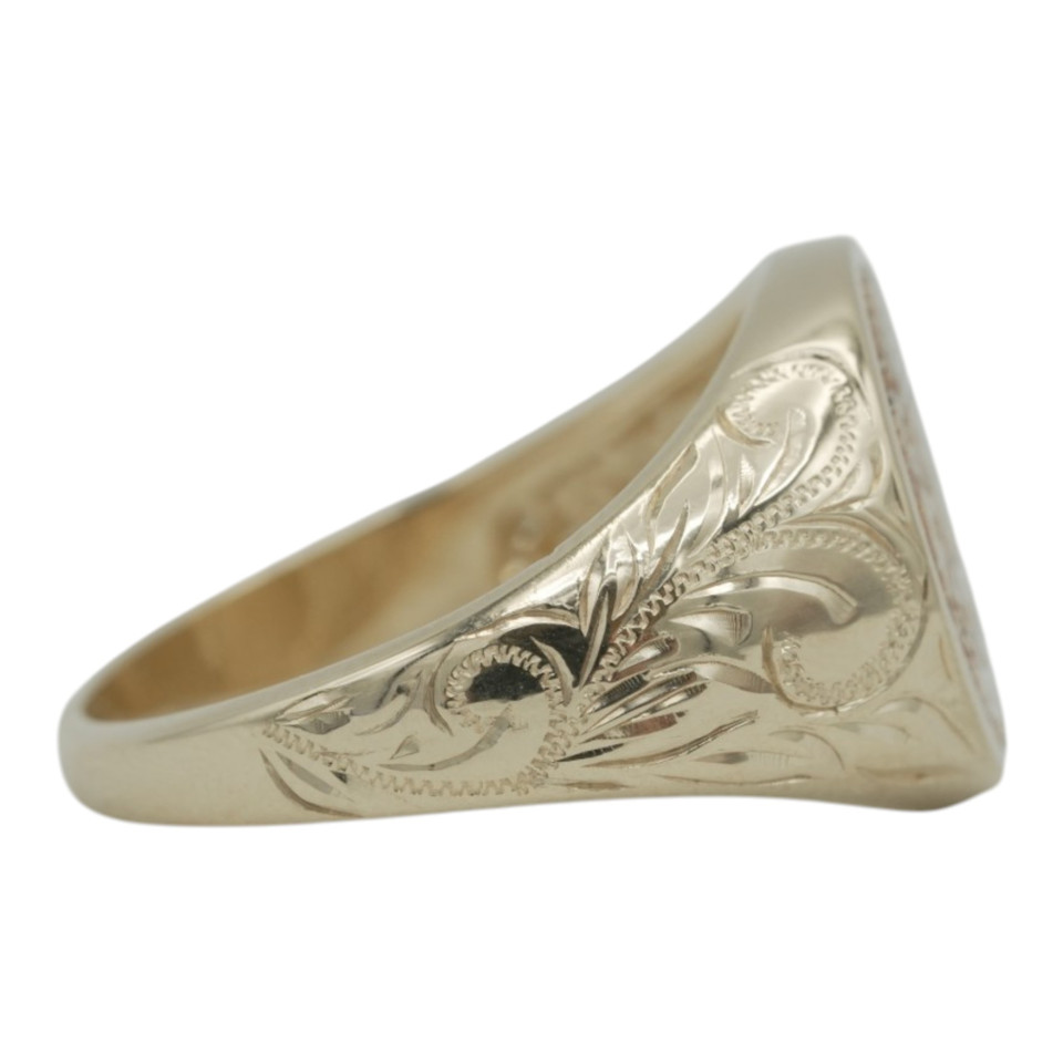 Large Personalized Round Signet Ring