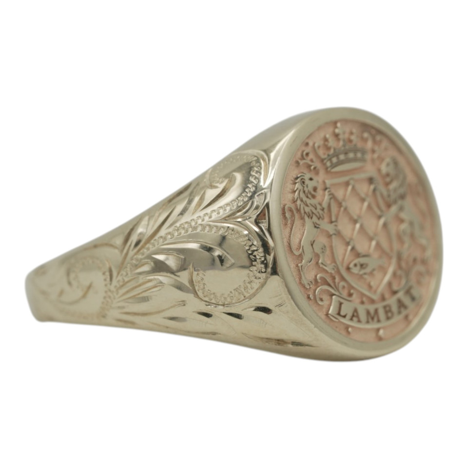 Large Personalized Round Signet Ring