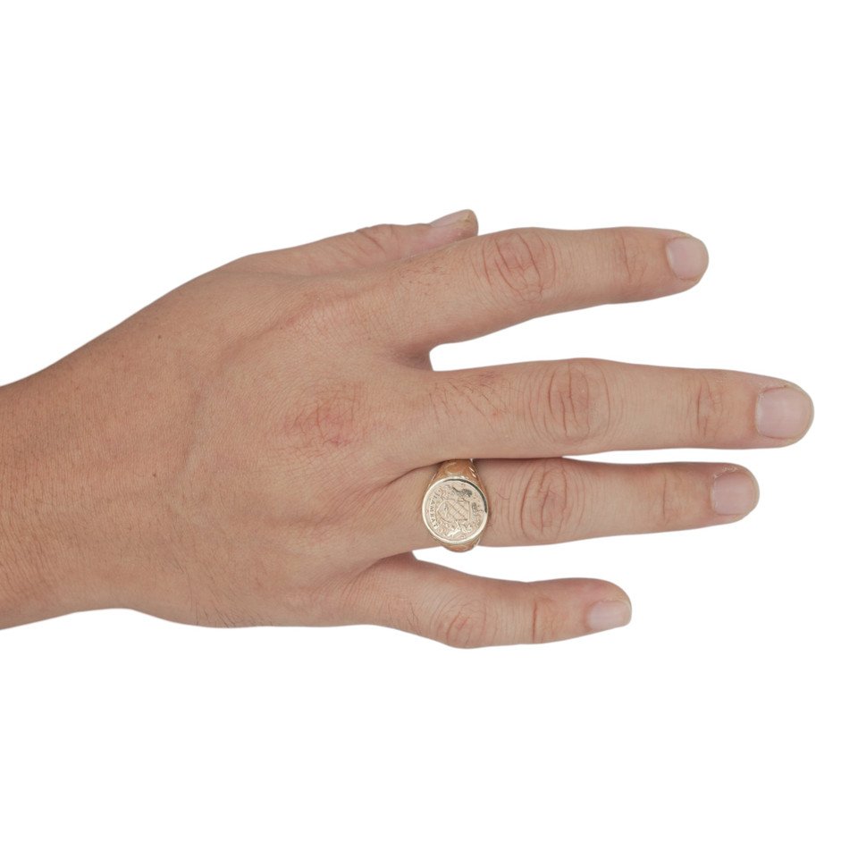 Large Personalized Round Signet Ring