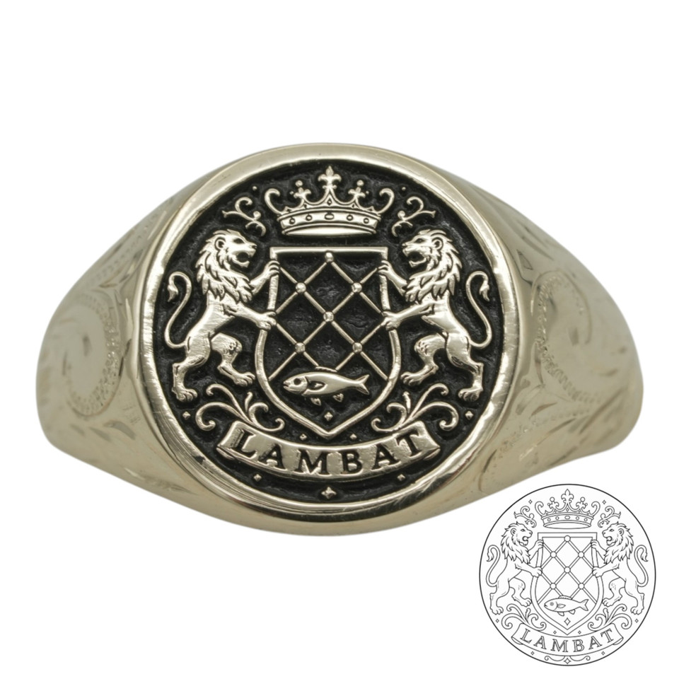 Large Personalized Round Signet Ring
