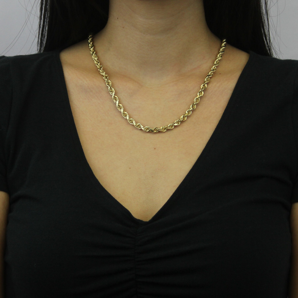 6mm Diamond Cut Rope Chain
