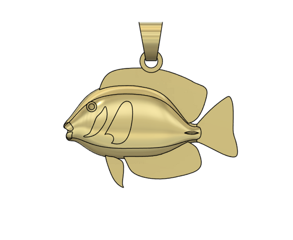 Yellow Eye Kole Tang Pendant