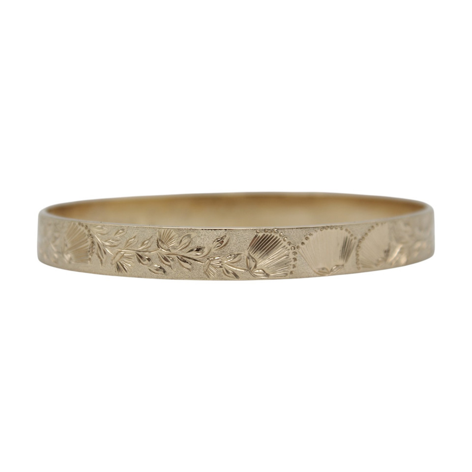 Ohia Lehua Enamel Name Bangle