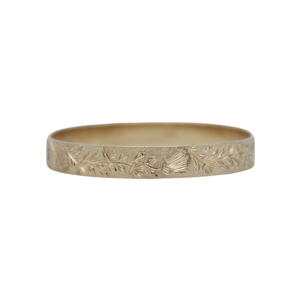 Ohia Lehua Enamel Name Bangle