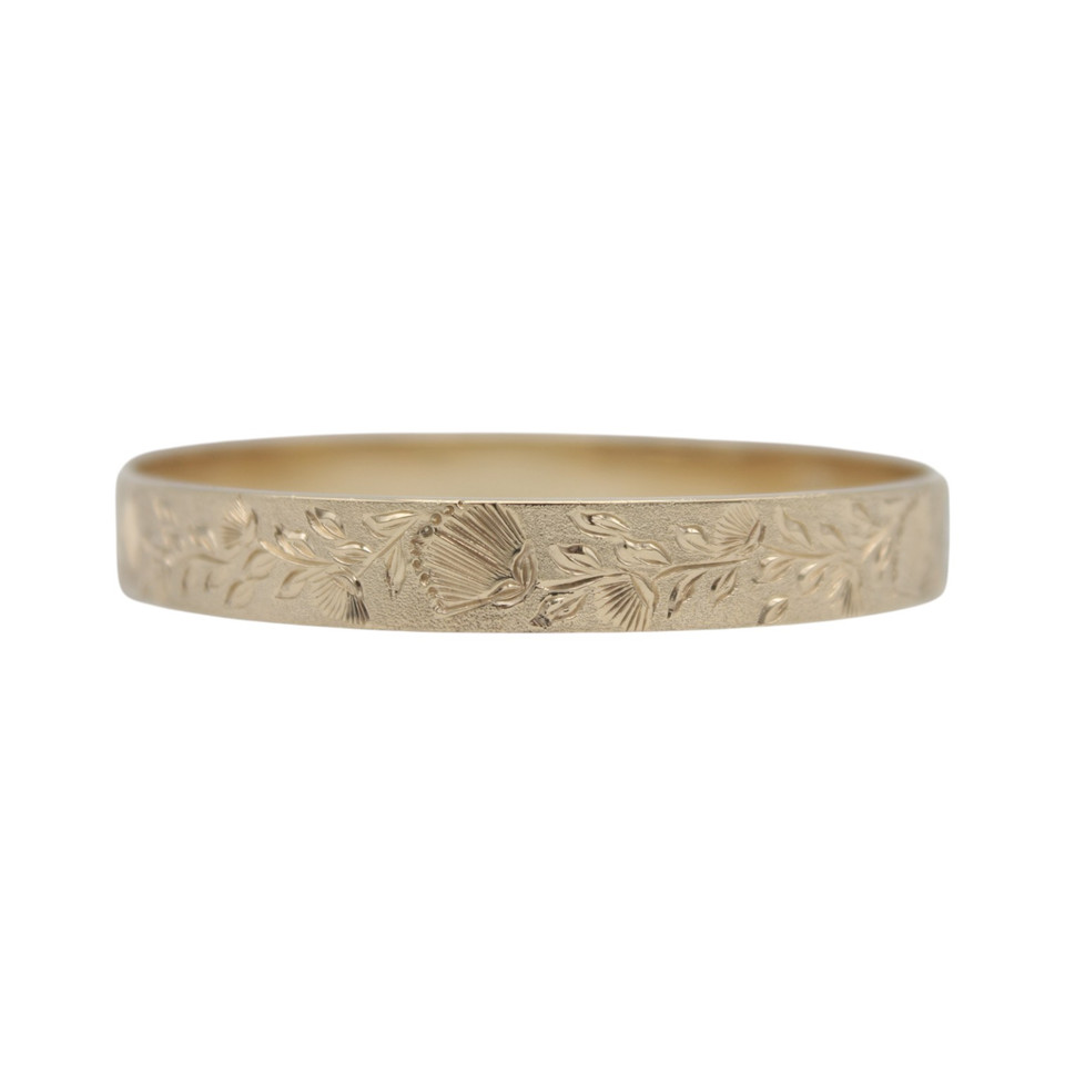 Ohia Lehua Enamel Name Bangle