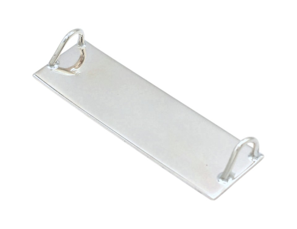 Sterling Silver Fancy Scroll Border Name Plate