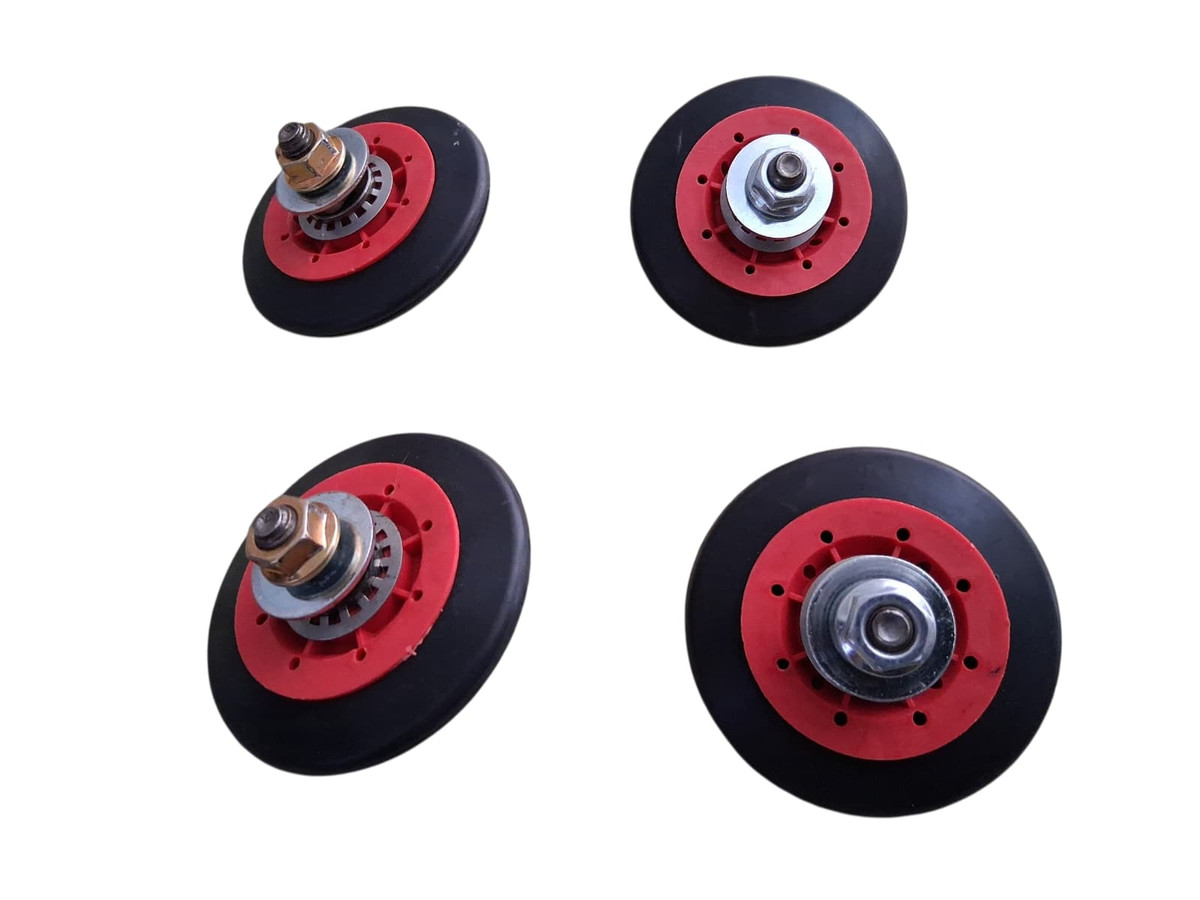 OEM Whirlpool WPW10314173 dryer drum support roller with durable wheel and bearing for smooth rotation.