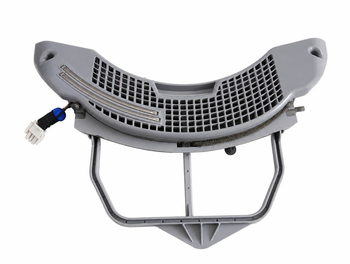 Genuine Whirlpool dryer lint screen housing W10906551 designed to support and secure the lint filter.
