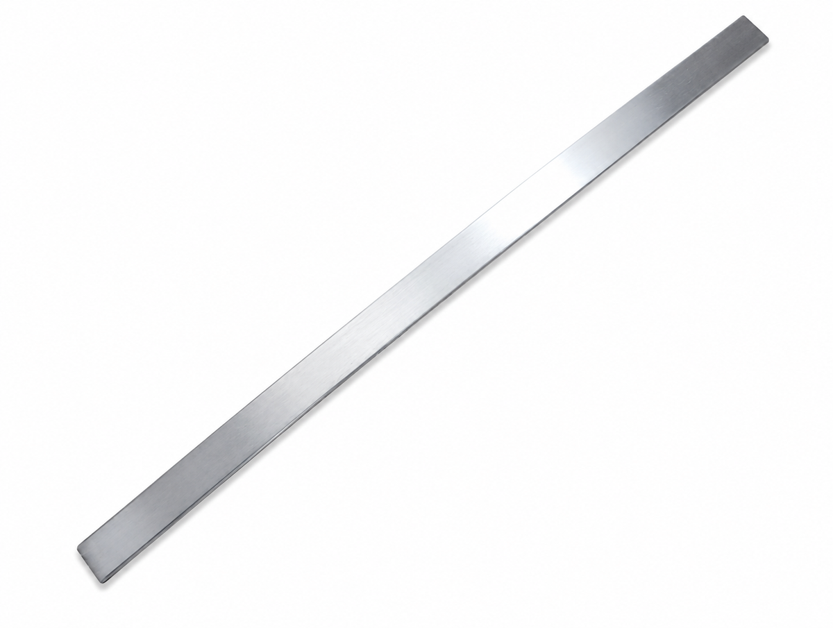 WPW10618239 Whirlpool stainless steel oven door handle on a white background
