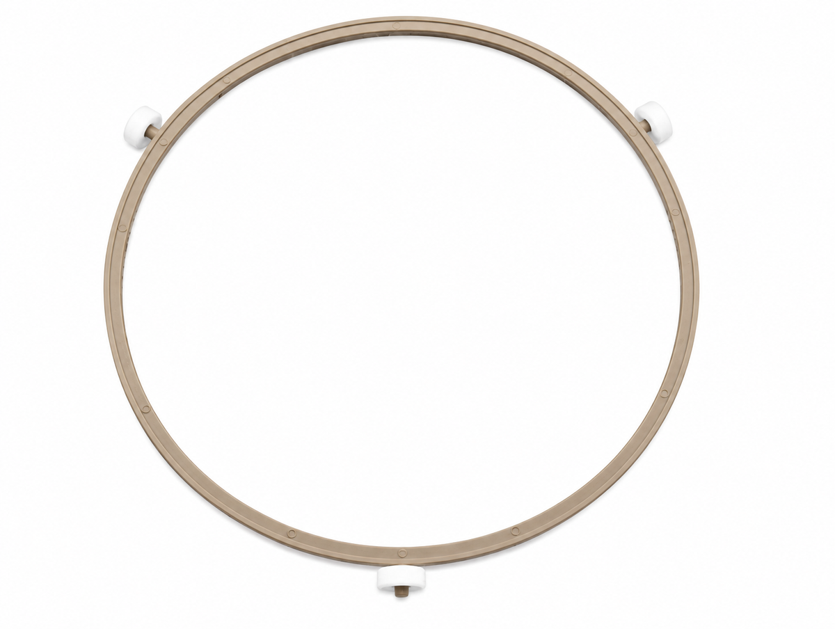 Refurbished genuine OEM LG 5889W2A012P microwave turntable assembly on a white background.