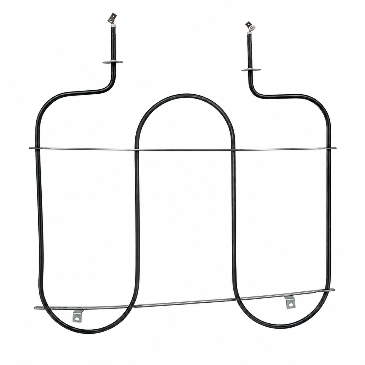 Whirlpool W10856603 broil element for range ovens, showing heating coil and mounting brackets.